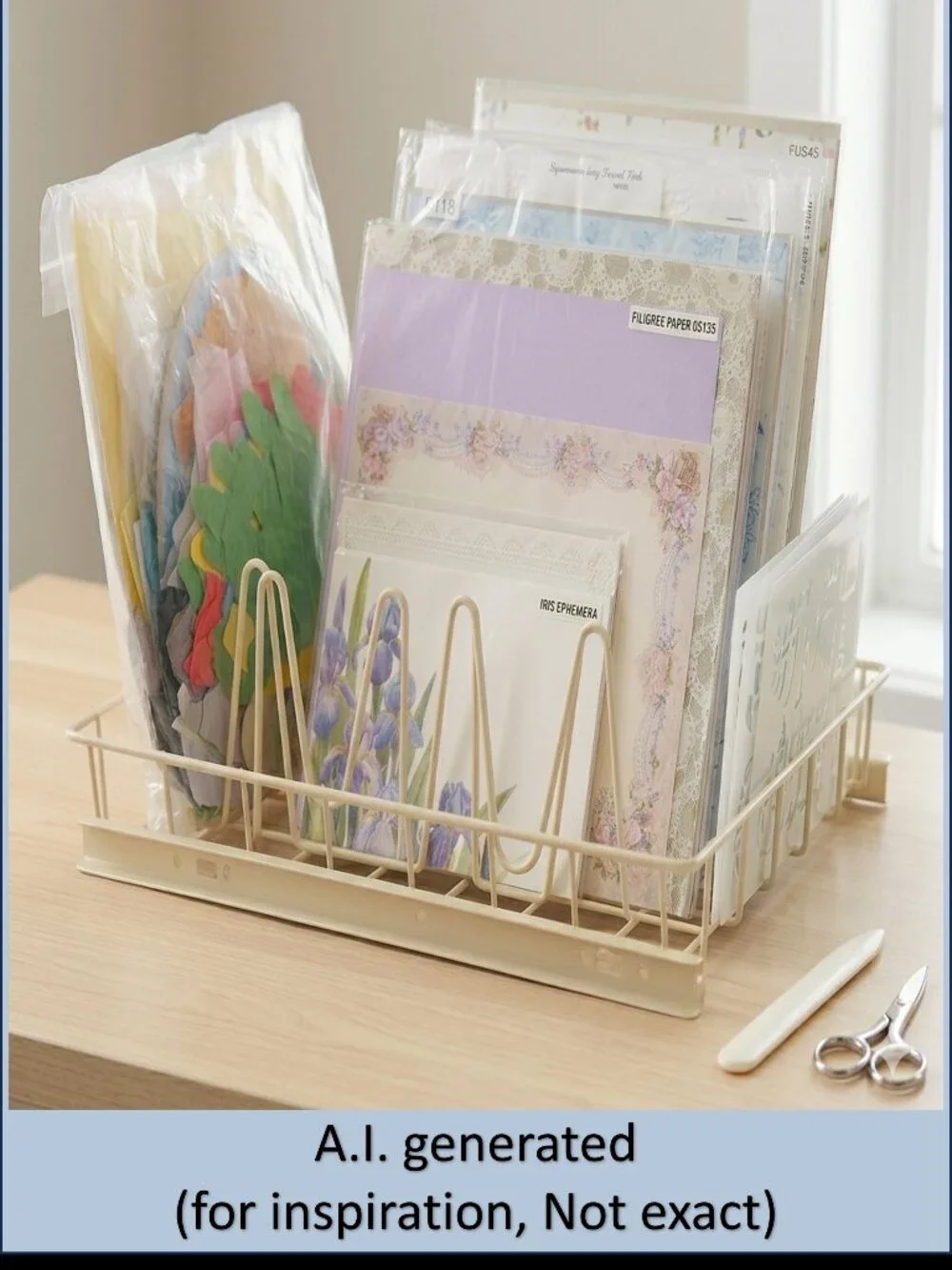 Retro Dishwasher Rack Organizer for HEAVY Scrapbook Storage or Pot Lid Holder